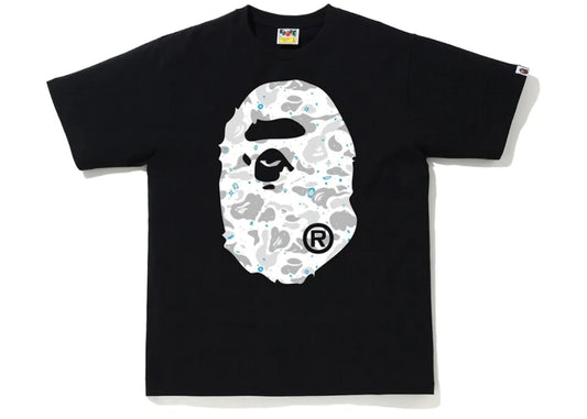 Bape Big Head Space Camo Black Tee