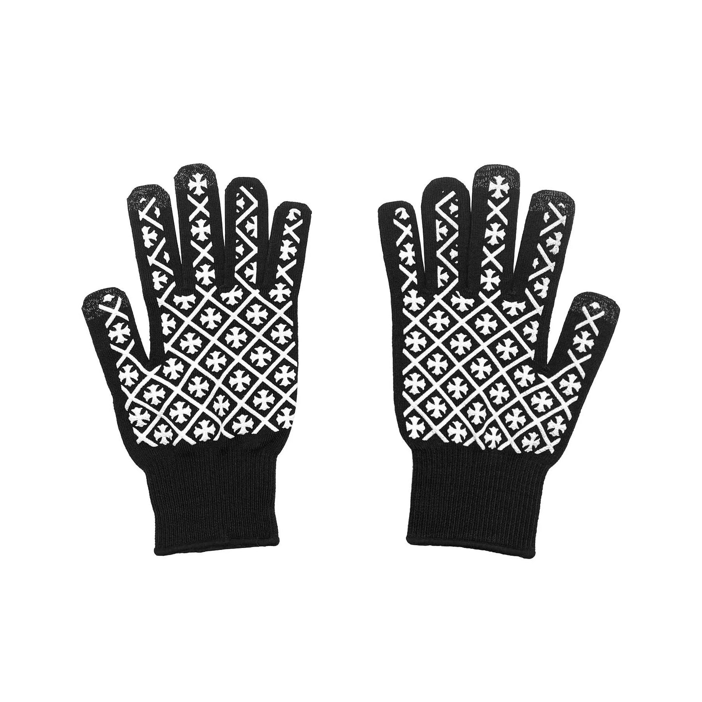 Chrome Hearts Black Gloves
