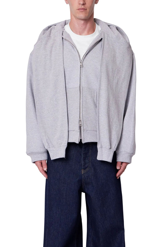 MNML Double Layer Sleeve Scarf Hoodie