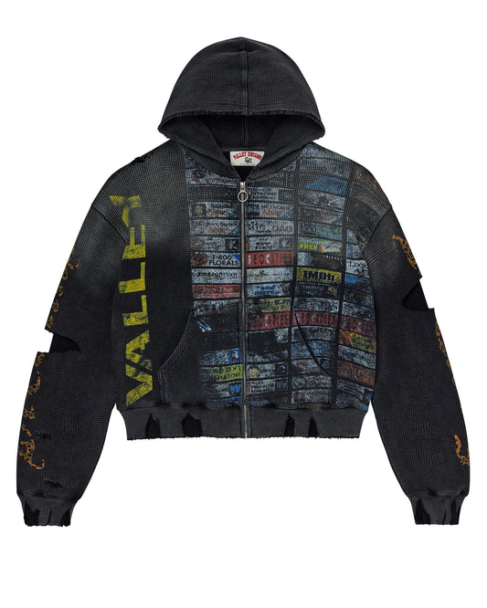 Vale Glitch Zip Up Black