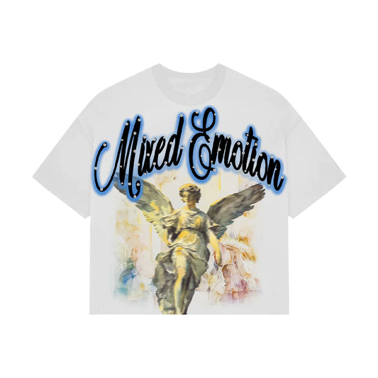 Mixed Emotion Blue “Rhinestone” Cropped Shirt