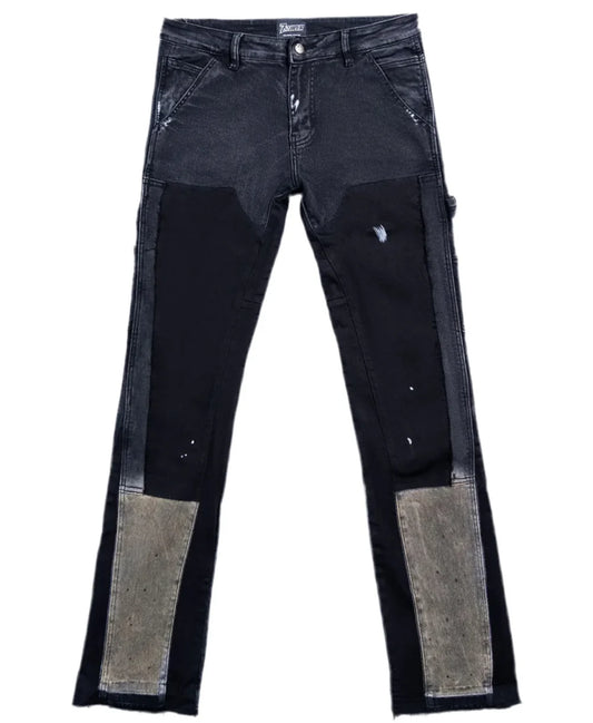 Triple Sevens X 7Sniper Black Flare Jeans
