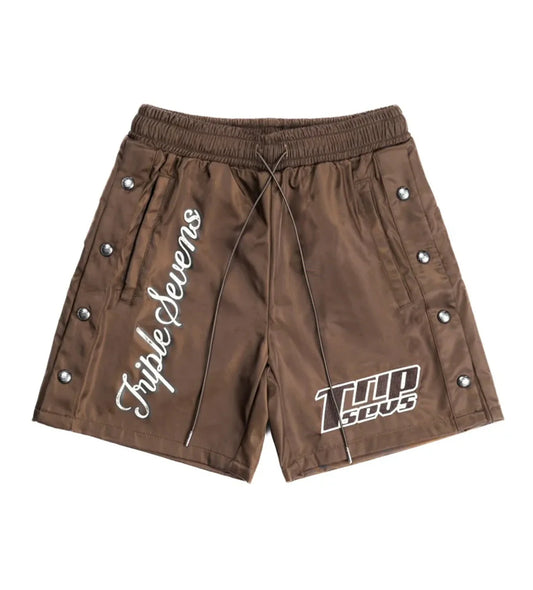 Triple Sevens Nylon Brown Shorts