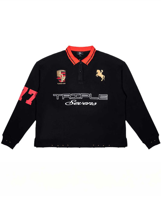 Triple Sevens Sponsor Polo Black