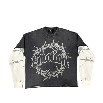 Mixed Emotion Barbed Wire Thermal Long Sleeve