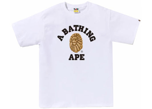 Bape Jewels College Logo White Tee