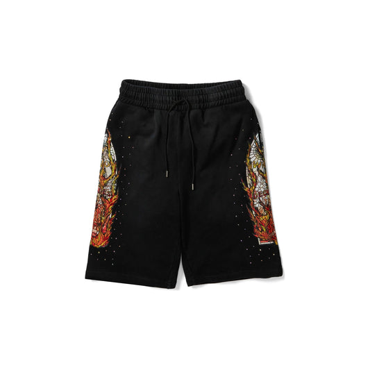 Who Decides War Rhinestone Black Shorts