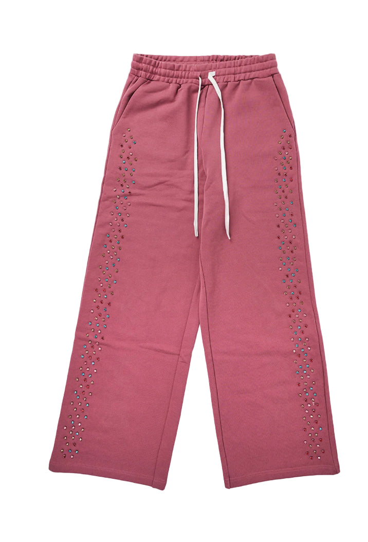 AZVA Crystal Cactus Sweats - Raspberry