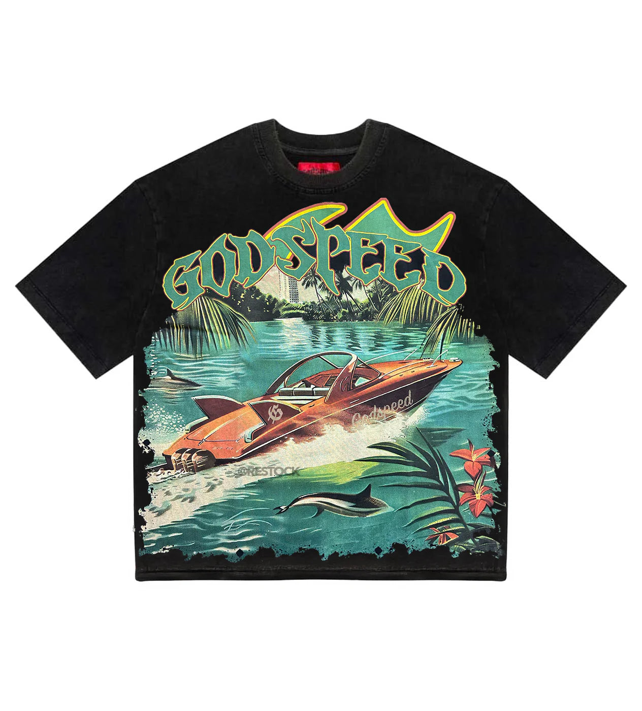 Godspeed Miami Boat Black Tee *Miami Exclusive*