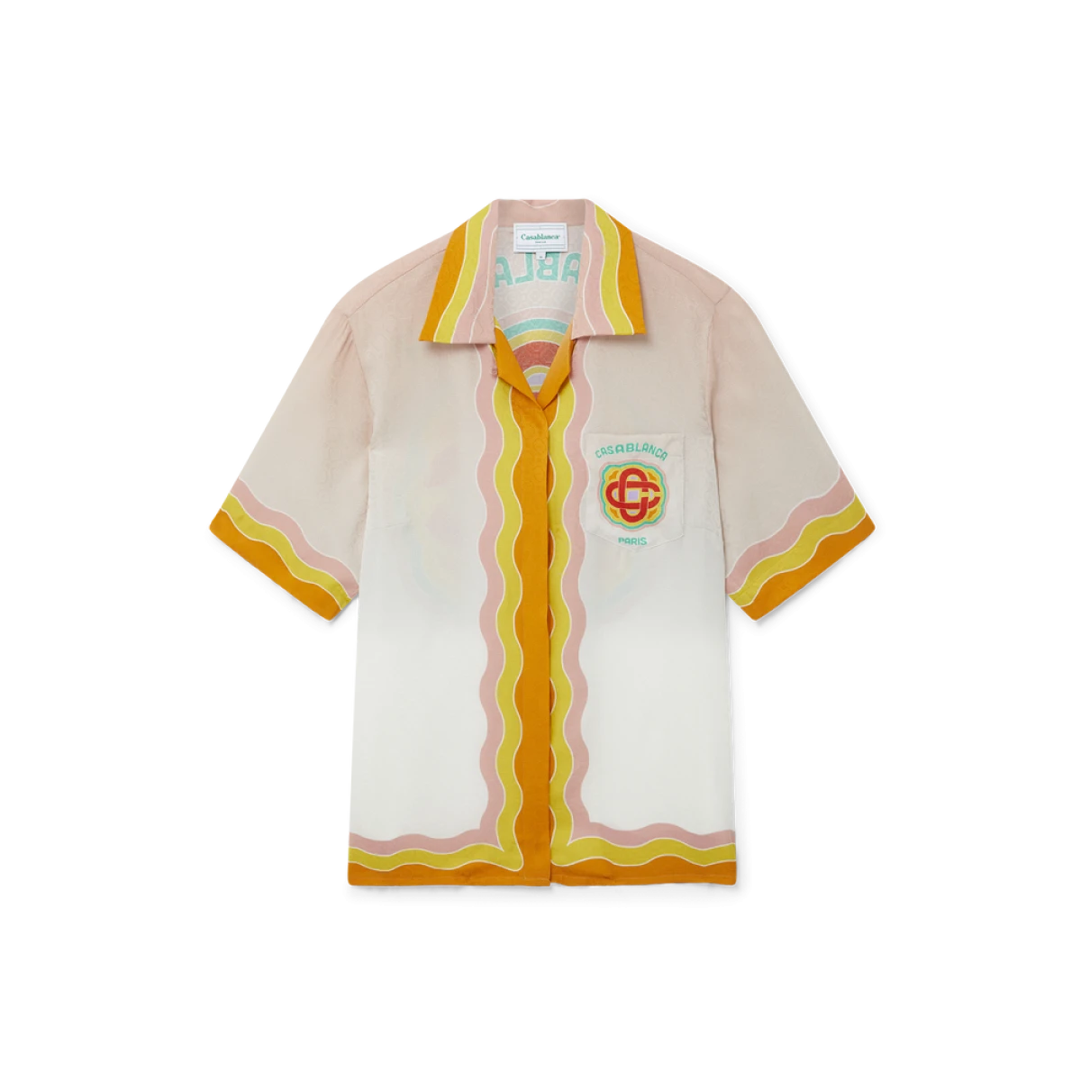 Casablanca Rainbow Monogram Silk Shirt
