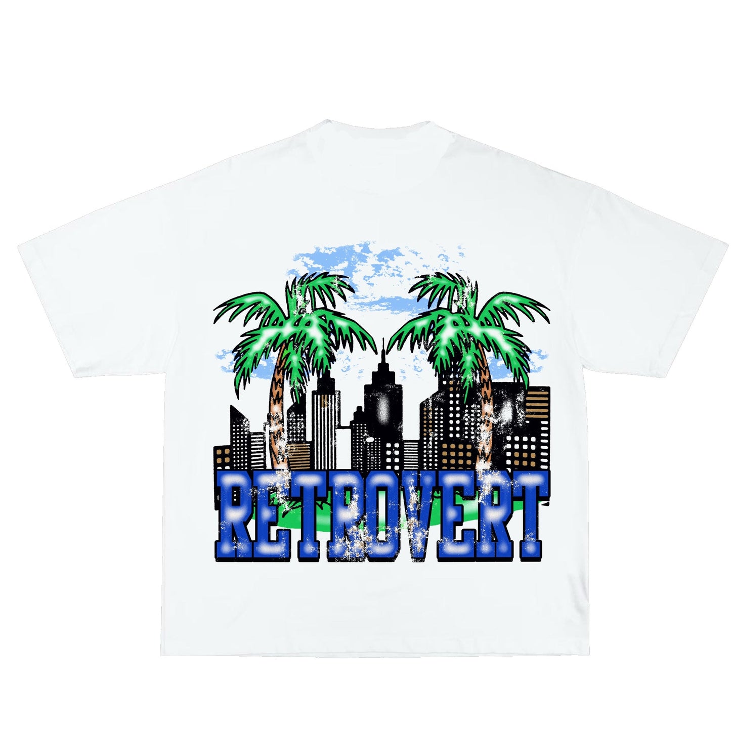 Retrovert City Bird White Tee