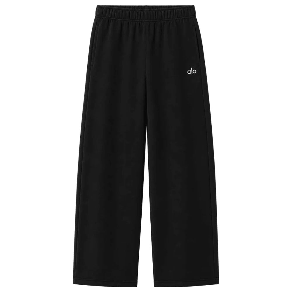 Alo Accolade Straight Leg Black Sweatpant