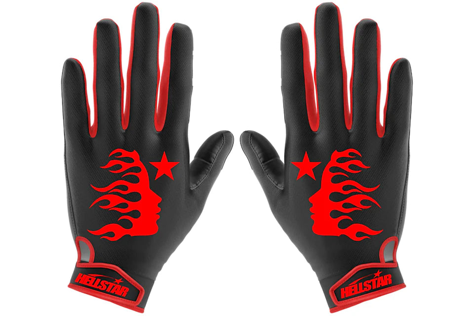 Hellstar Logo Black Gloves