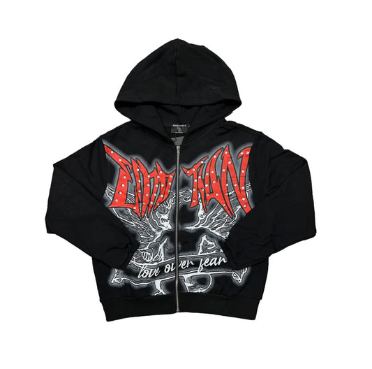 Mixed Emotion Black “Graffiti" Rhinestone Set