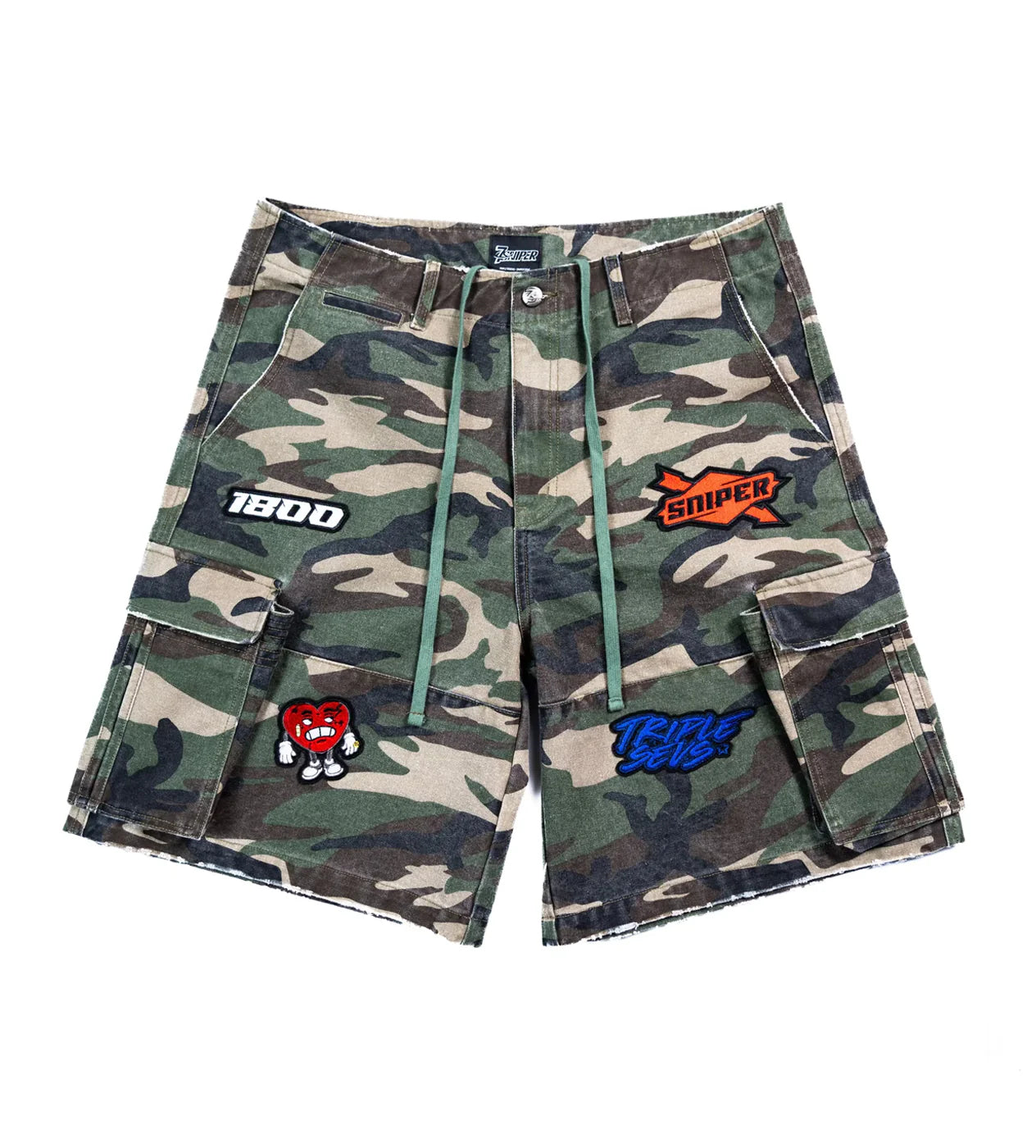 Triple Sevens X Sniper Gang Camo Shorts