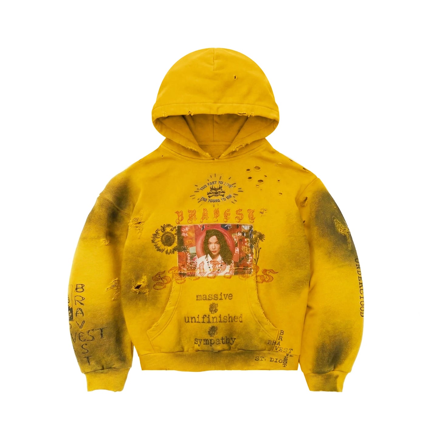 Bravest Studios Yellow Heirloom Hoodie