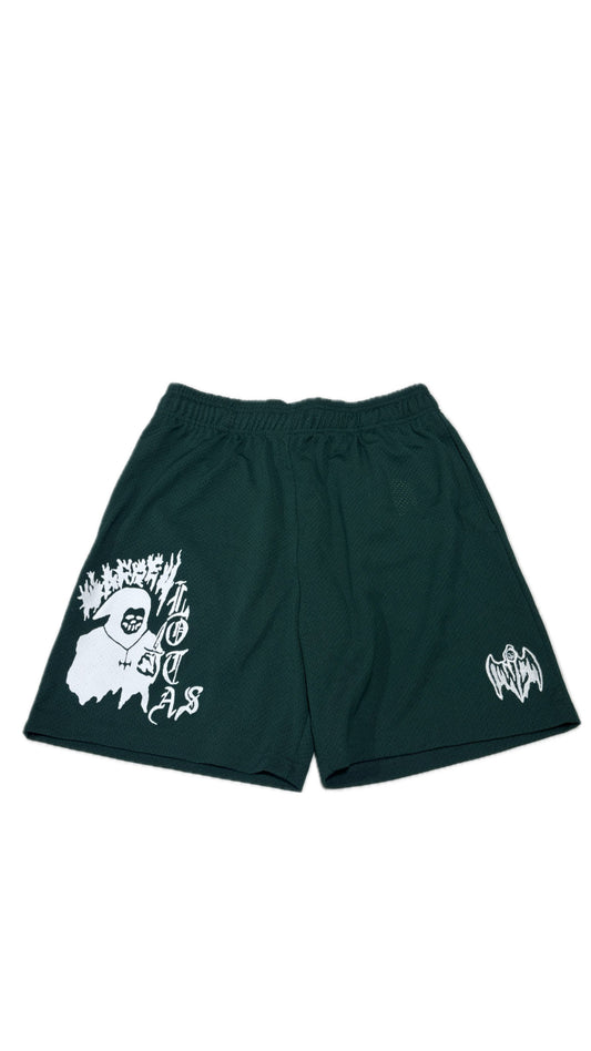 Warren Lotas Dagger Reaper Mesh Green Shorts