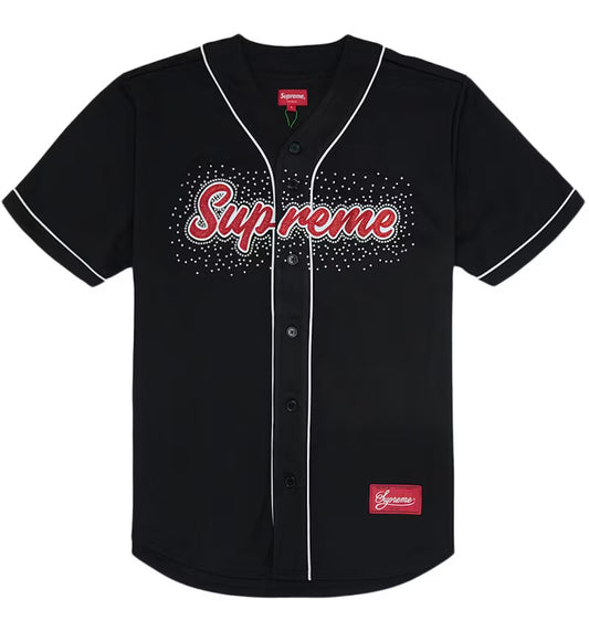 Supreme Rhinestone Baseball Jersey