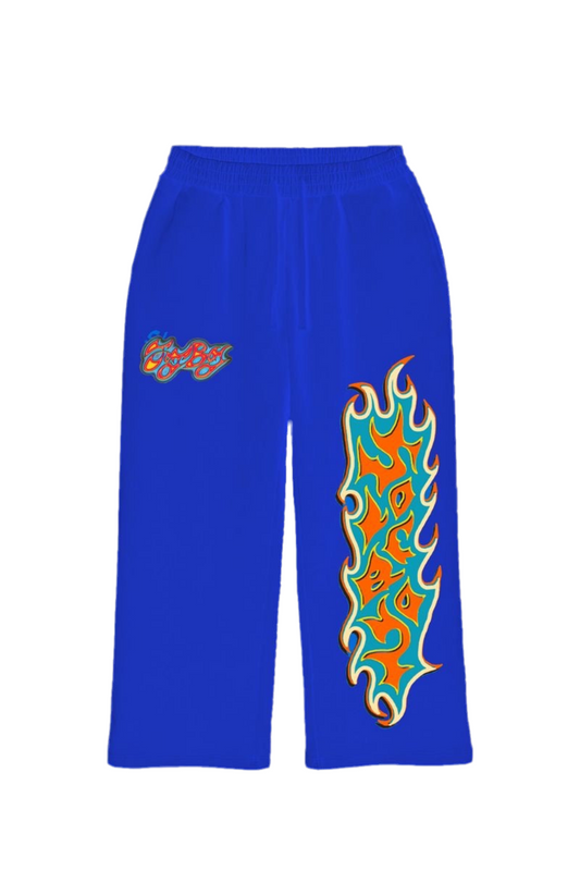 Soleboy Blue Flare Sweatpants