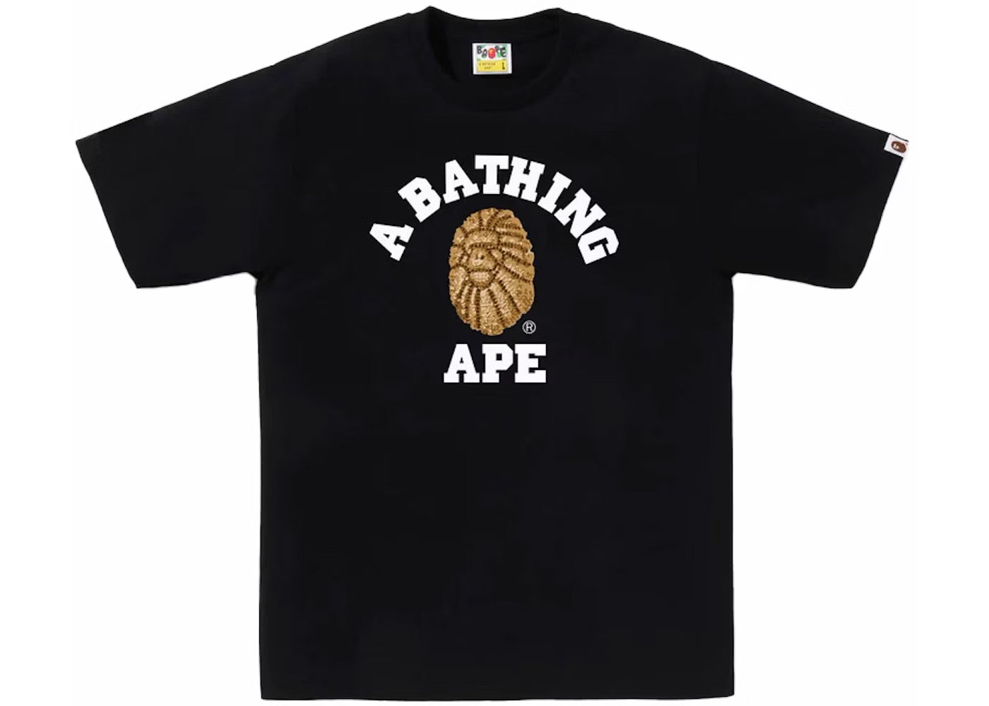 Bape Jewels College Logo Black Tee