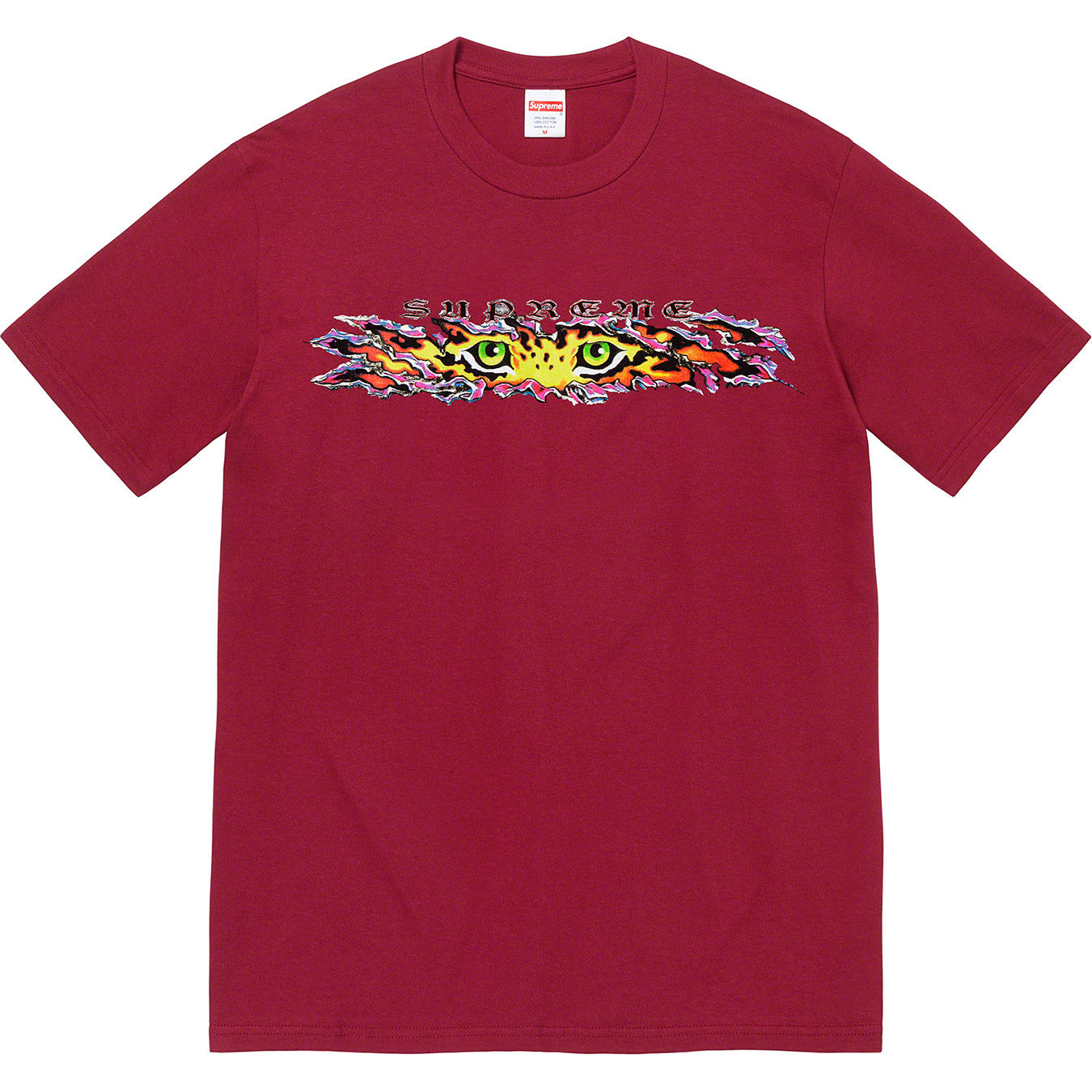 Supreme Eyes Burgundy Tee