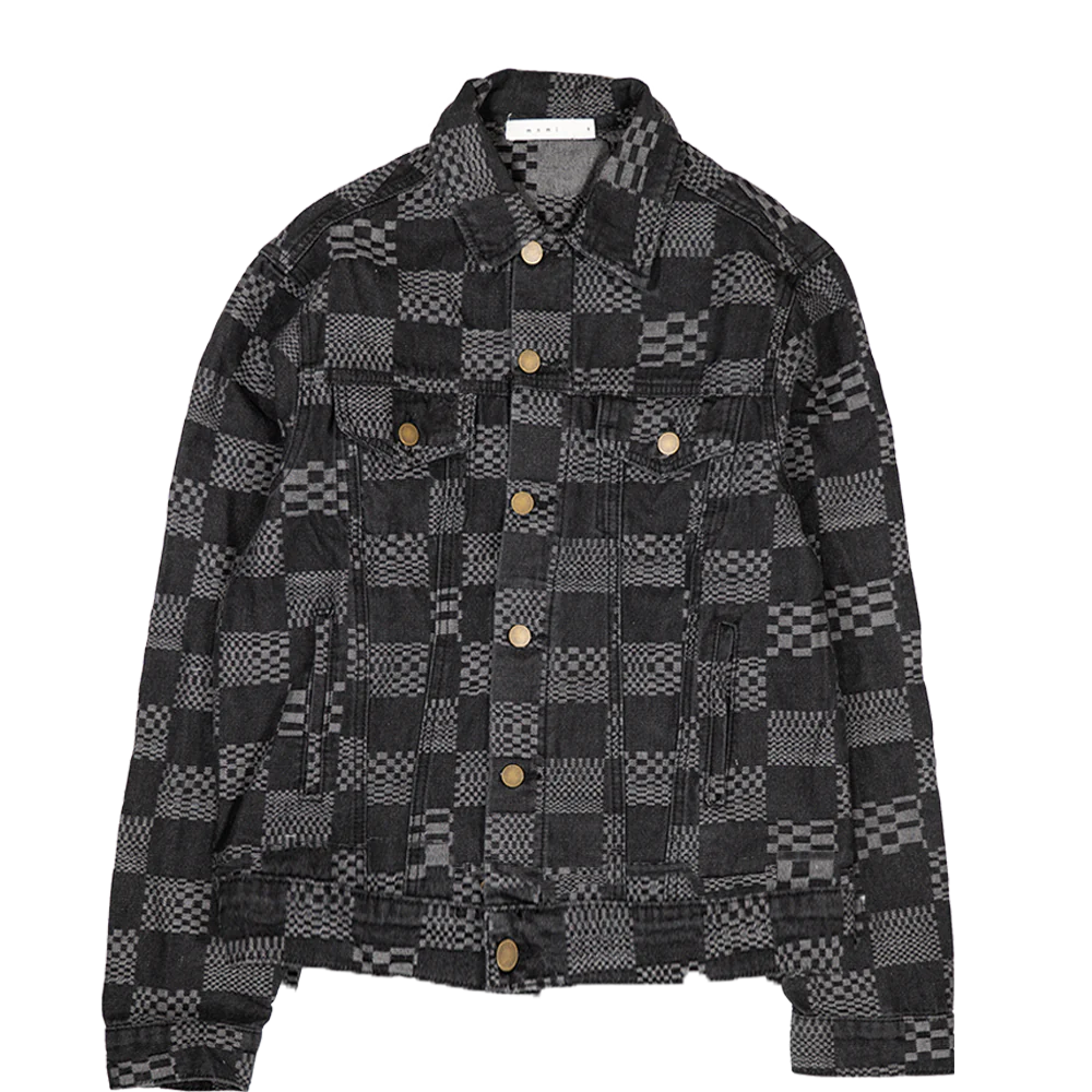 MNML Checkered Trucker Black Set