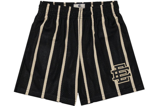 Eric Emanuel Cream Stripes Black Shorts