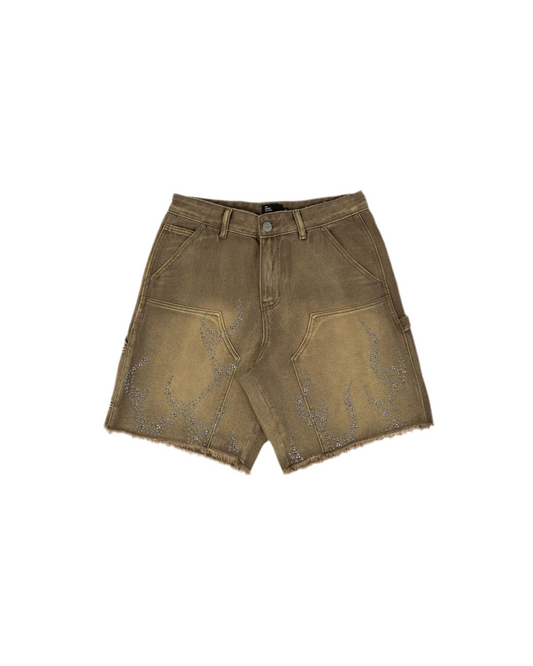 EPTM METAL FLAME JORTS - OLIVE