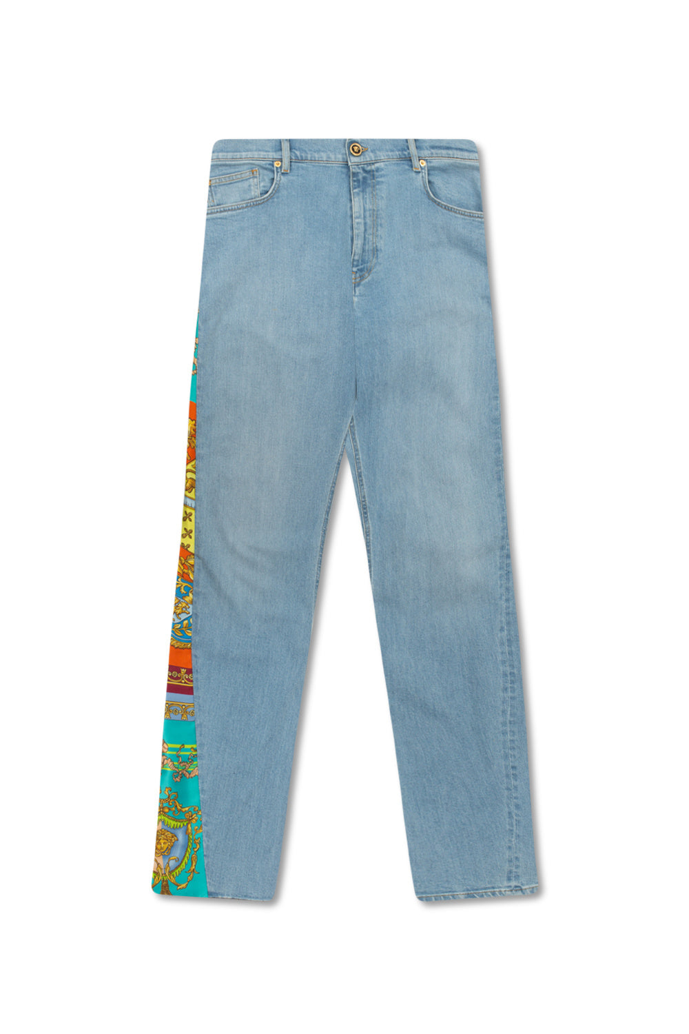 Versace Single Sided Silk Flare Jeans
