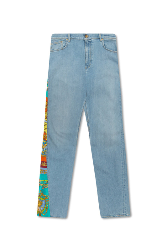 Versace Single Sided Silk Flare Jeans