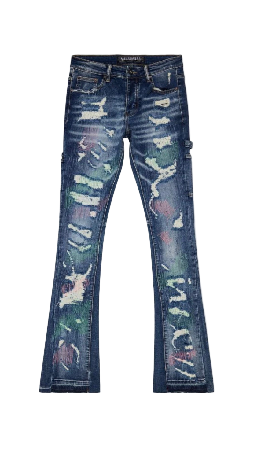 Valabasas Stacked Dark Blue Jean