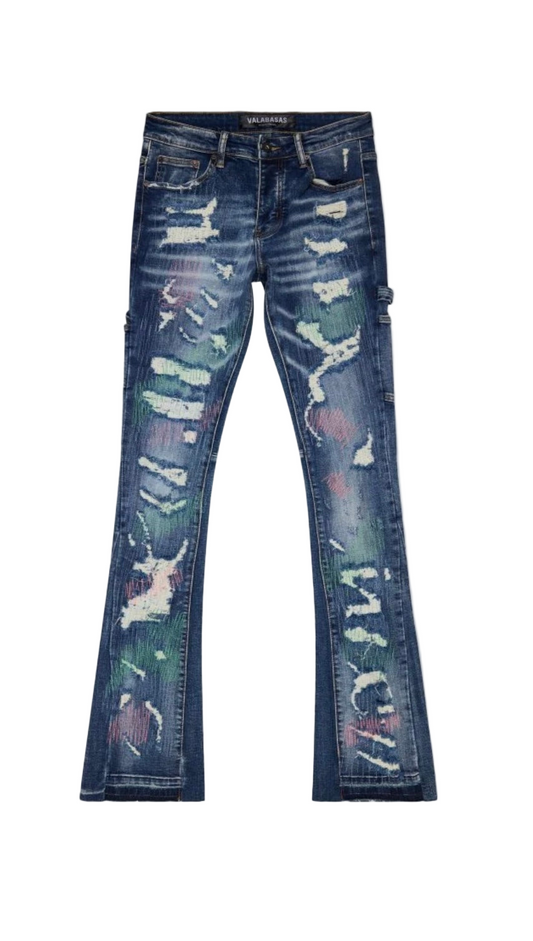 Valabasas Stacked Dark Blue Jean