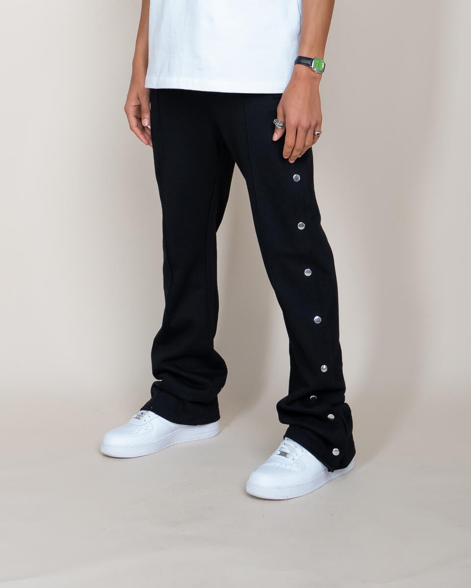 EPTM FRENCH TERRY SNAP FLARED PANTS