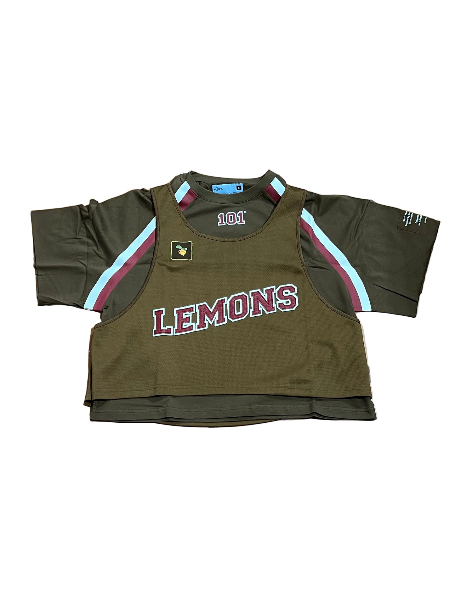 Lemons On Fire Basketball Brown Jersey