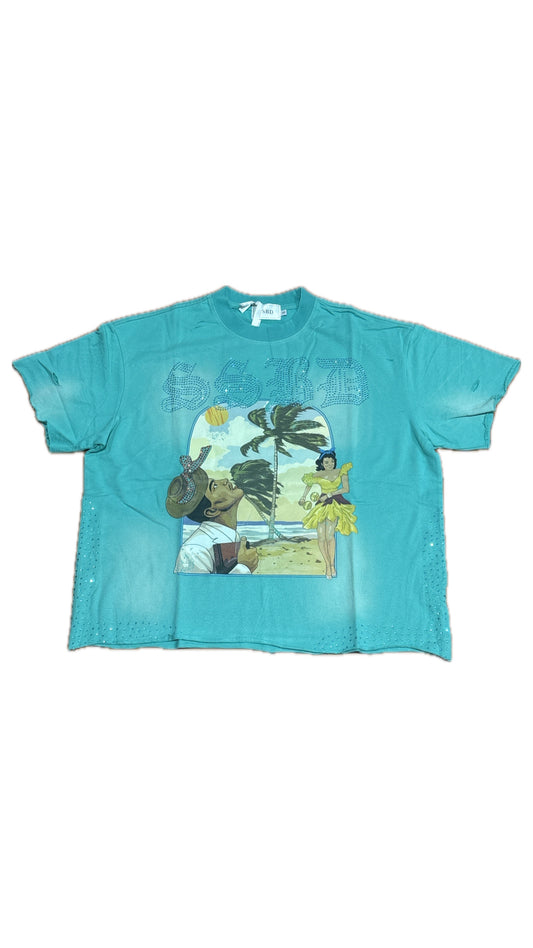 SSBD Blue Distressed “PLAYA” Tee