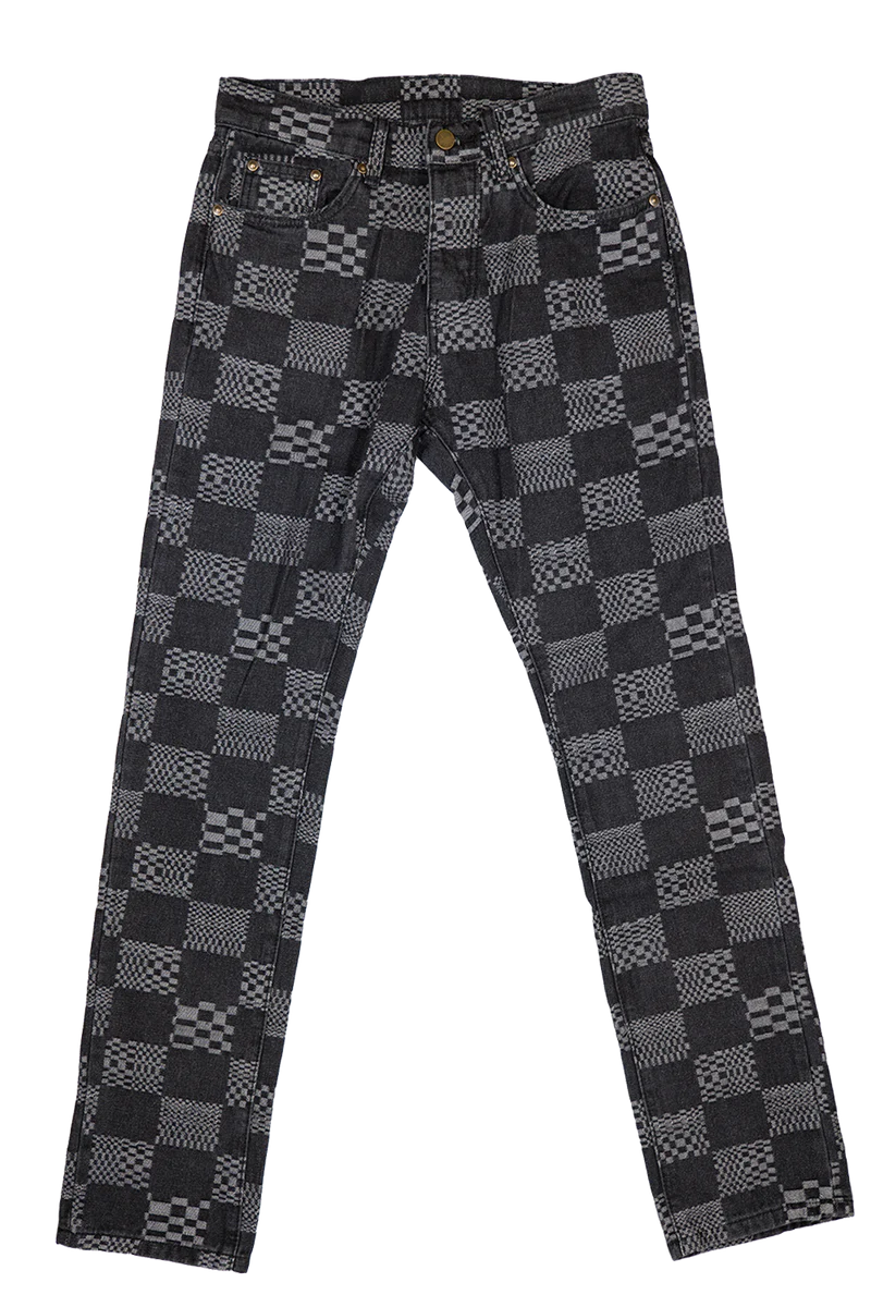MNML Checkered Trucker Black Set