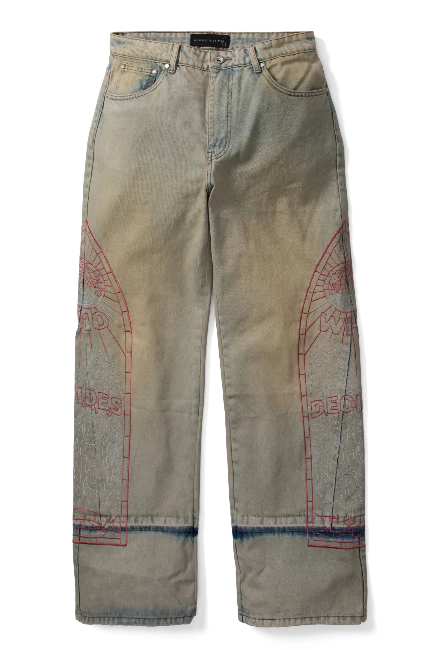 WDW EXTENDED HEM EMBROIDERED
DENIM PANT (USED)