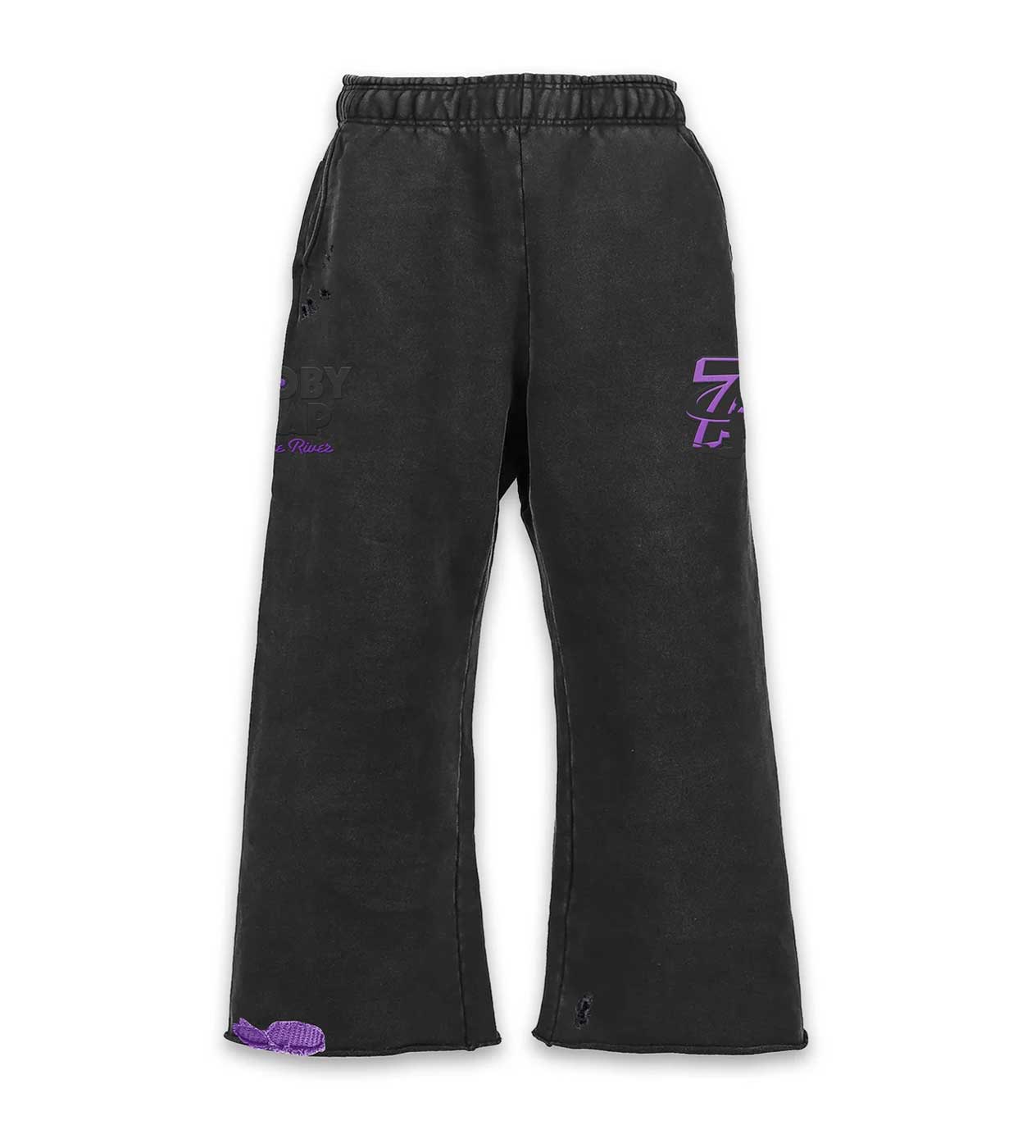TRIPLE SEVENS TRAP LOGO DUAL SWEATPANTS BLACK