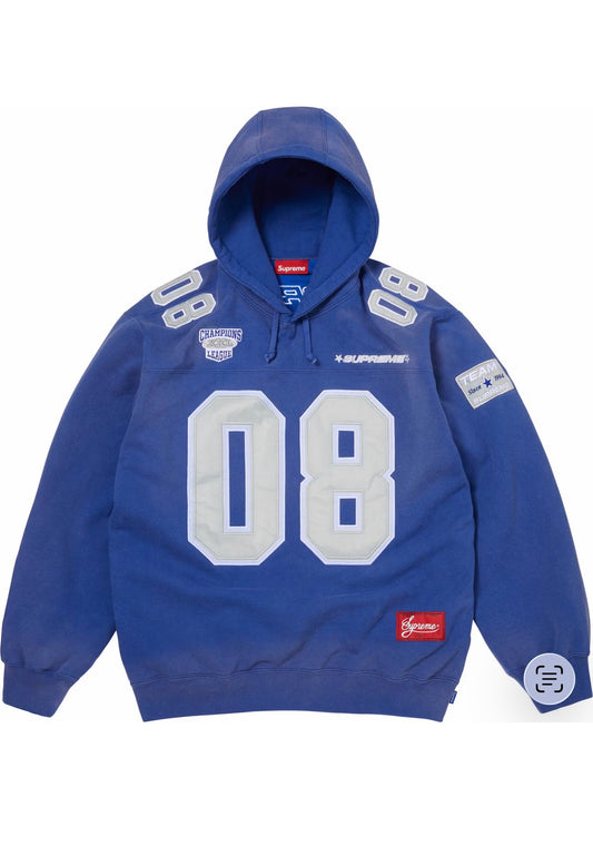 Supreme football jersey hooded sweatshirt