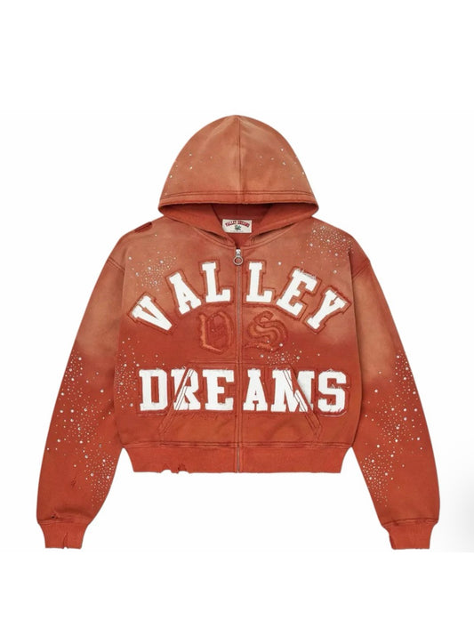 Vale Forever Classico Zip Up Hoodie Orange