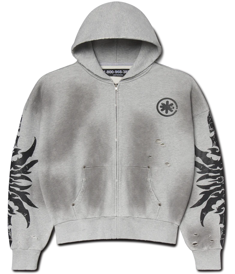 Lost SHDWS "COMPLEXCON" Dirty Zip-Up Hoodie