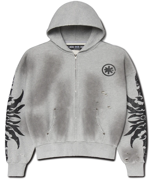 Lost SHDWS "COMPLEXCON" Dirty Zip-Up Hoodie