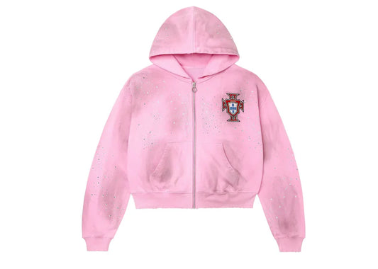 Vale Forever Venus Pink Crystal Stone Zip Up