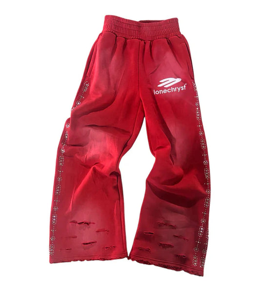Lonechryst Red Sweatpants