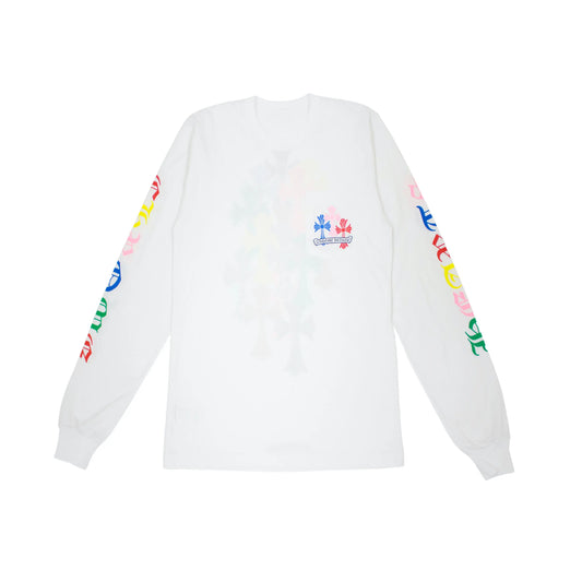 Chrome Hearts Multi Cross White Longsleeve Tee (USED)