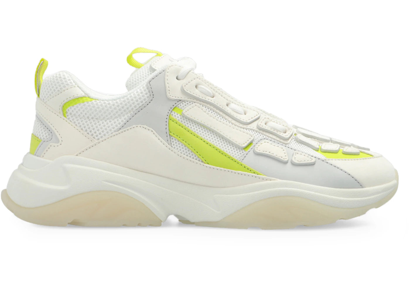 Amiri Bone Runner White Neon Yellow Sneaker