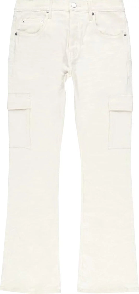 Purple Brand White Flare Jeans