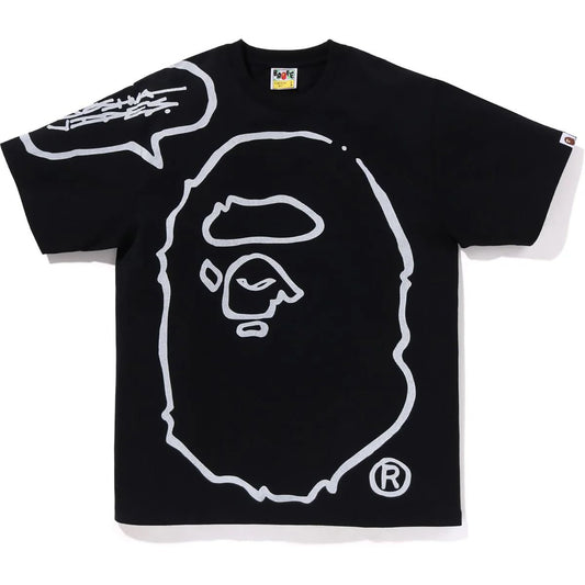 Bape x Joshua Vides Ape Head Black Tee