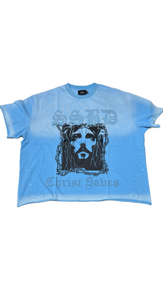 SSBD Christ Saves Blue Tee