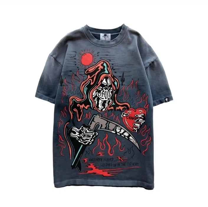 Warren Lotas Hard Work Grey Tee
